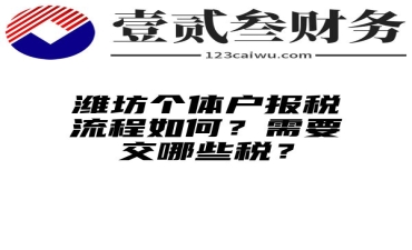 潍坊个体户报税流程如何？需要交哪些税？